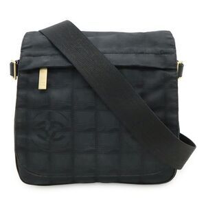 Chanel Nylon Jacquard Leather Shoulder Bag